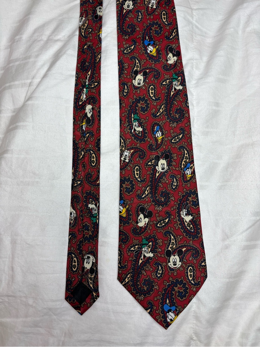 Mickey Mouse Red Paisley tie by Balancine the tie works, Disney